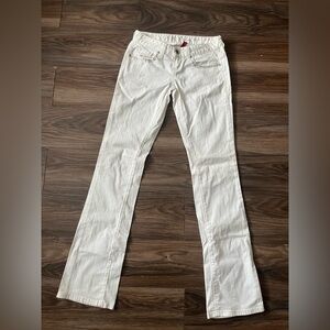 Vintage 2000s Y2K Low riseGuess White Flare Jeans